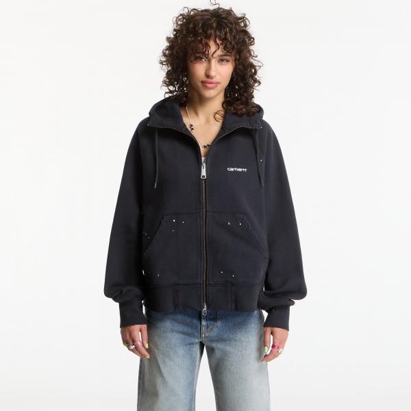 Mikina Carhartt WIP W' Hooded Painter Jacket Black Destroy Wash, Splatter L