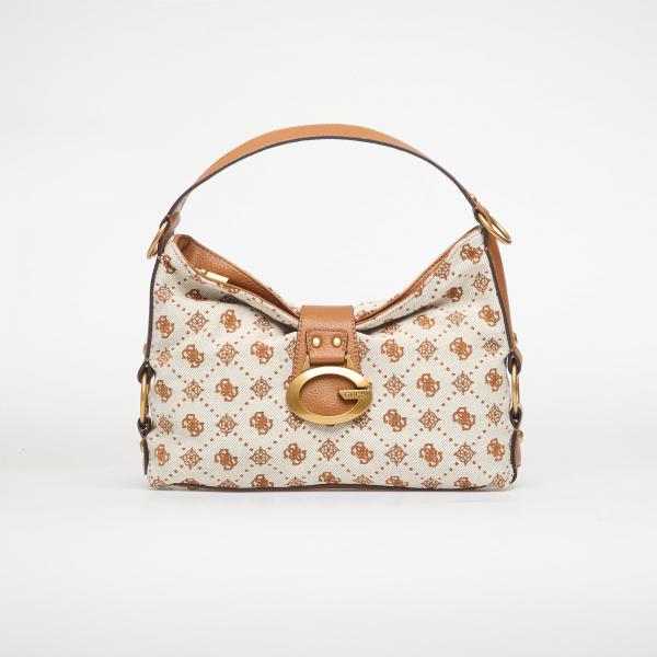 Taška GUESS Camden Shoulder Bag Cognac Logo Universal