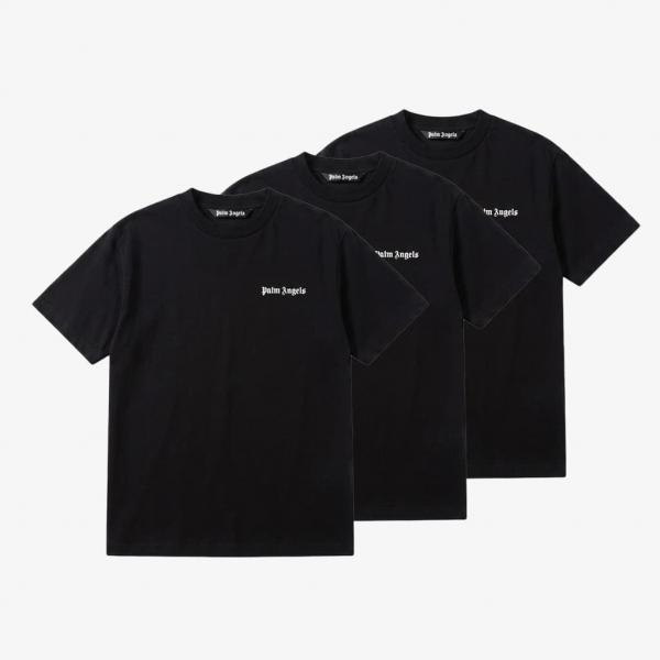 Tričko Palm Angels Classic Logo 3-pack Tee Black/ Off White XL