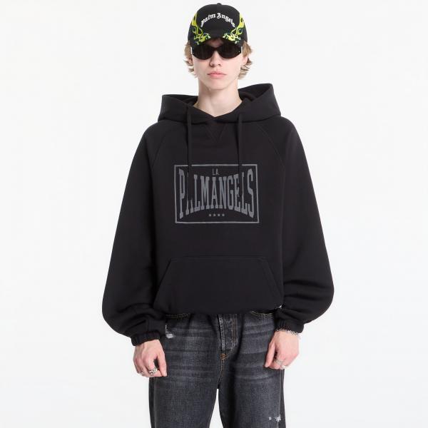Mikina Palm Angels Vintage Box Logo Loose Hoodie Black/ Grey S