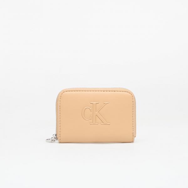 Peněženka Calvin Klein Bold Ck Medium Zip Around Tannin Universal