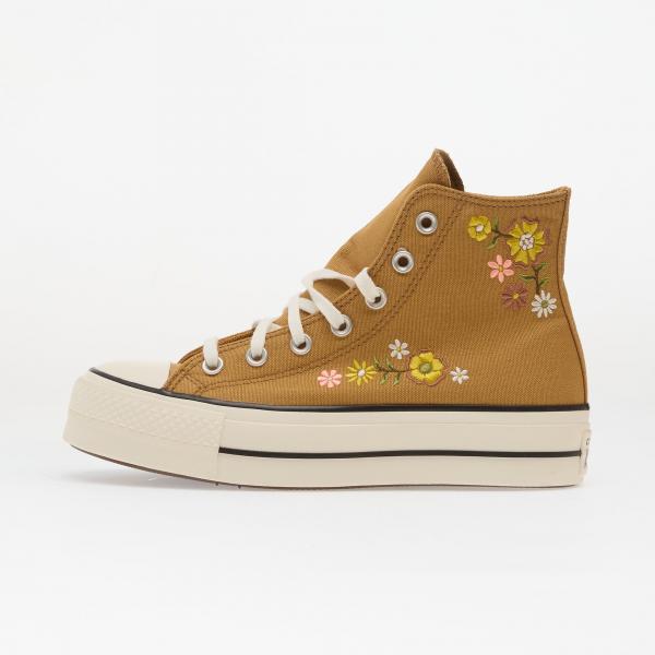 Tenisky Chuck Taylor All Star Lift Embroidered Flowers - Converse Honey Stick/ Egret EUR 37.5