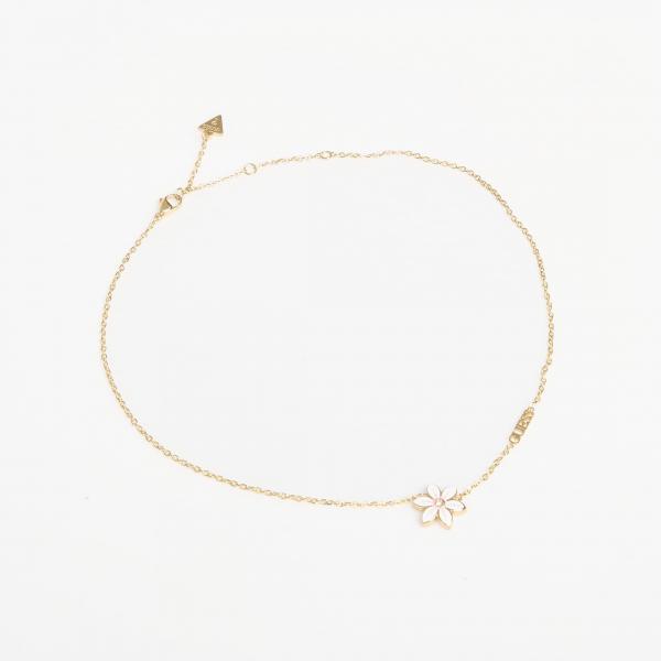 Náhrdelník GUESS White Lotus Necklace Gold Universal