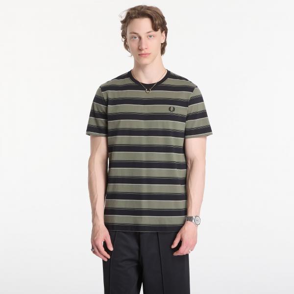 Tričko Fred Perry Fine Stripe T-Shirt Green M