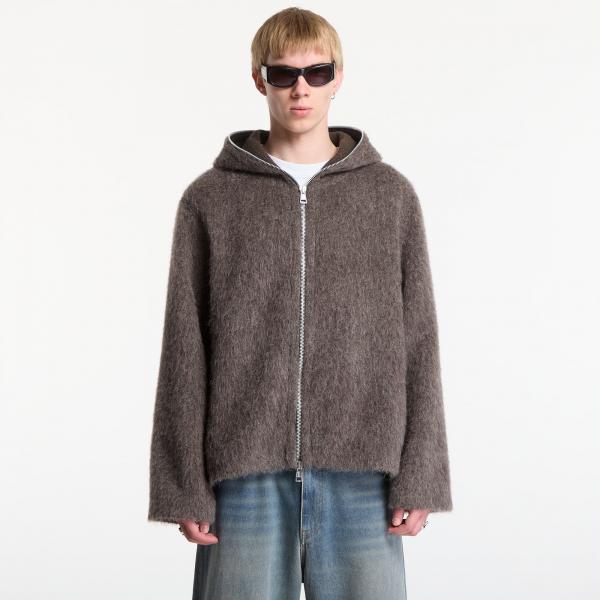 Mikina OUR LEGACY Full Zip Hood Mole Grey Hairy Wool 52