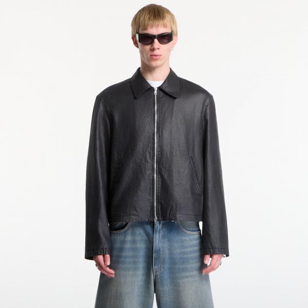 Bunda OUR LEGACY Mini Jacket Worker Lacquer Black Mirror Tencel 48