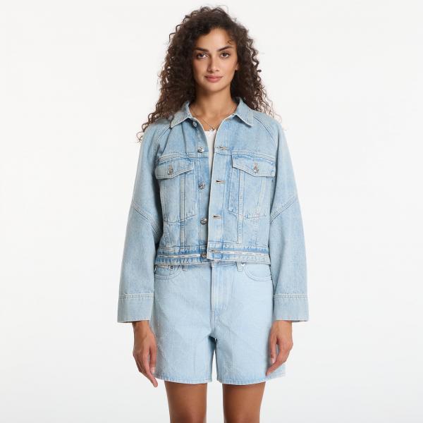 Bunda Calvin Klein Jeans Branded Boxy Denim Jacket Fresh Water M