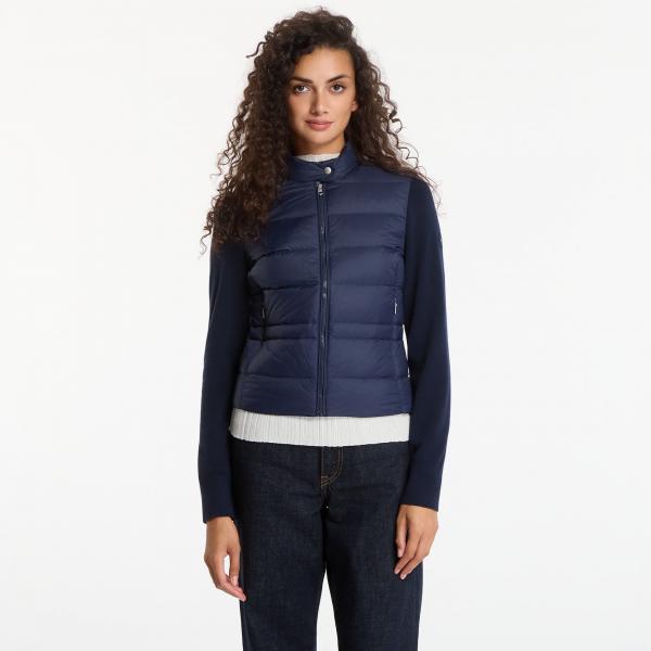 Bunda Tommy Hilfiger Lw Down Knit Mix Jacket Dark Night Navy M