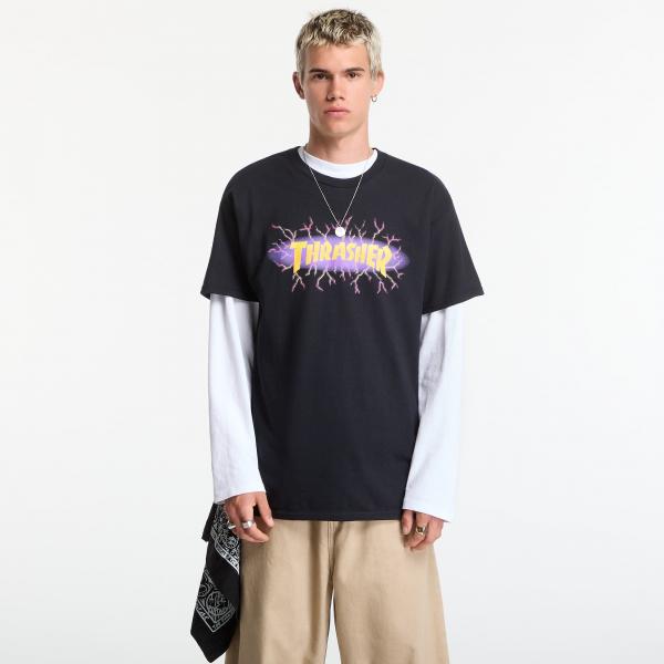 Tričko Thrasher Lightning T-Shirt Black L