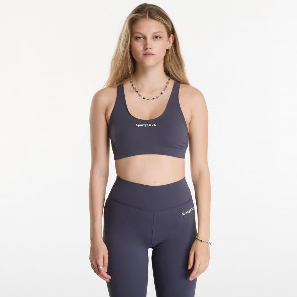 Podprsenka Sporty & Rich Serif Logo Sports Bra Carbon S