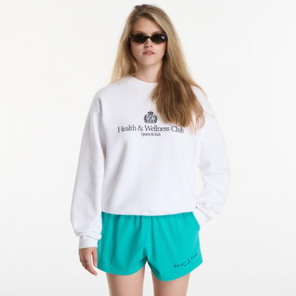 Mikina Sporty & Rich H&W Crest Embroidered Crewneck UNISEX White M