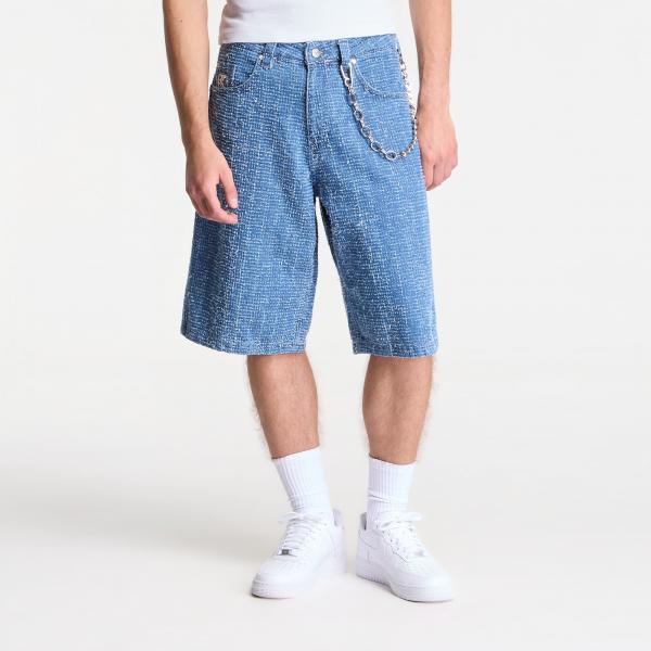Šortky Karl Kani Kani Jeans Distressed Denim Jorts Blue 38