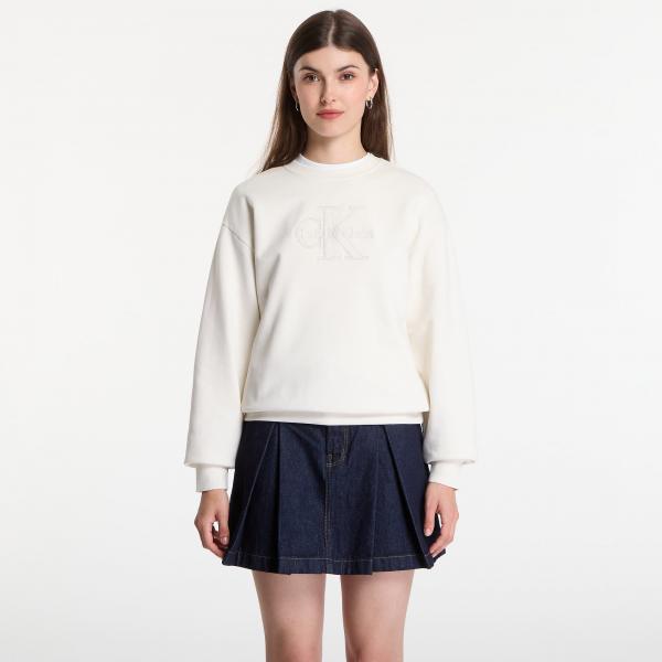 Mikina Calvin Klein Jeans Ls Baby Terry Seasonal Monologo Hoodie Tofu S