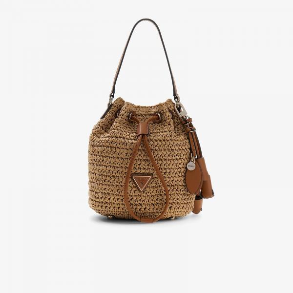 Kabelka Guess Ofelia Top Handle Bucket Light Brown Universal