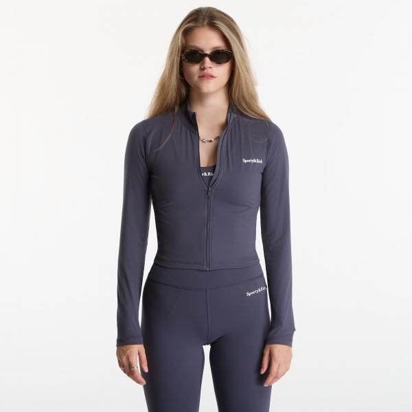 Bunda Sporty & Rich Serif Logo Sports Jacket Carbon S