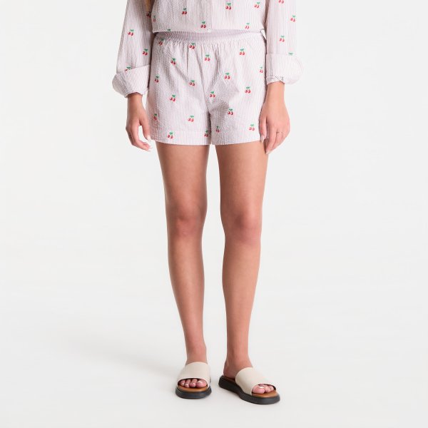 Šortky MC2 Saint Barth Meave Short Pant Seersucker Stripes V Cherry S