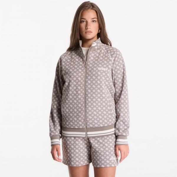 Mikina GUESS Aggie Full Zip Sweatshirt Aop/ Ologra M