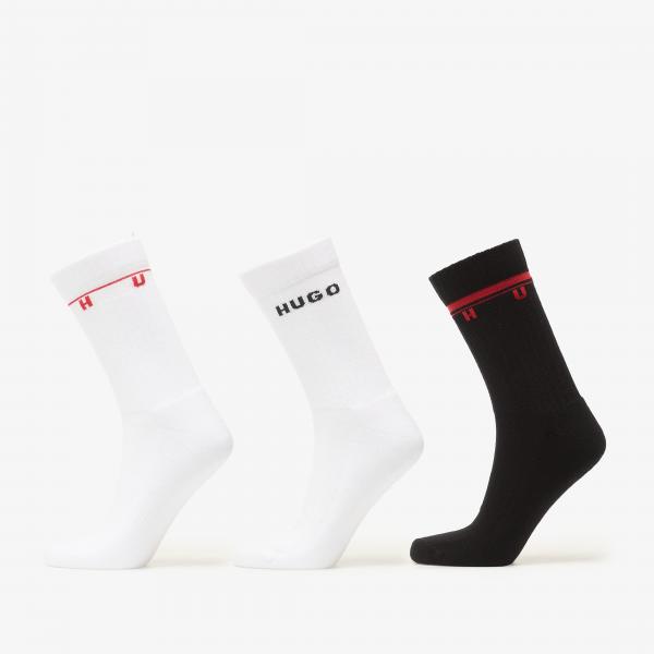 Ponožky Hugo Boss 3 Pack Quarter Socks Rib Spaced Multicolor 39-42
