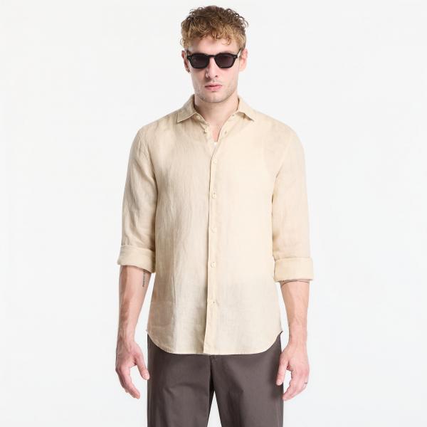 Košile MC2 Saint Barth Pamplona Shirt Linen Beige M