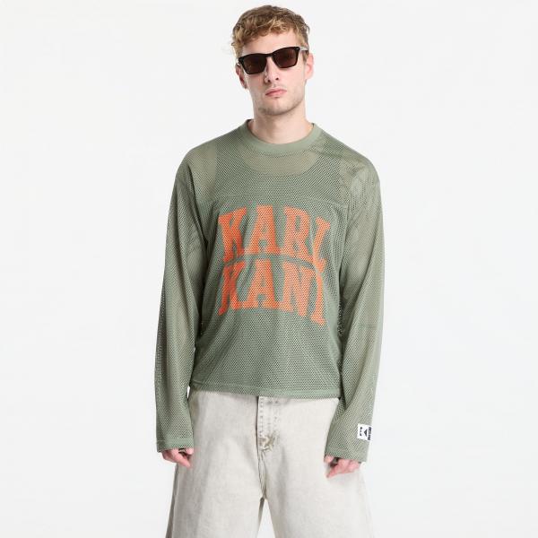 Tričko Karl Kani Stencil Mesh Boxy Longsleeve Green S
