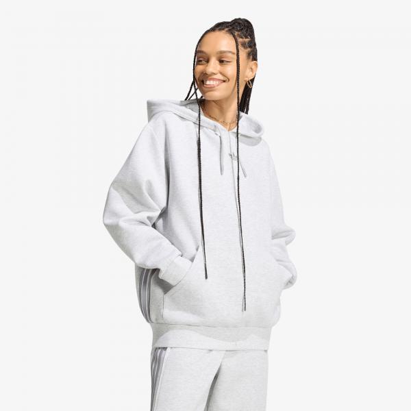 Mikina adidas Spacer Hoodie Light Grey Heather/ Reflective Silver/ Lgh Solid Grey S