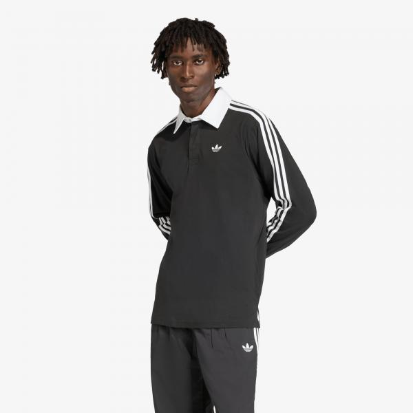 Tričko adidas x Oasis 3-Stripes Rugby Longsleeve Polo Black L