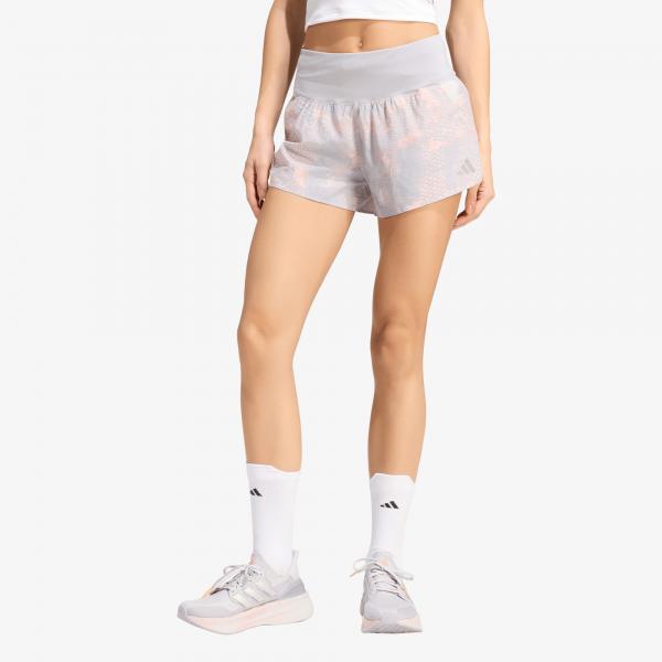 Šortky adidas Adi365 Running Animal Print Iconic Shorts Grey One/ Semi Frozen Turbo/ Glory Grey XS