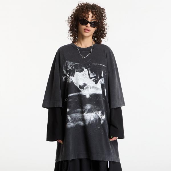 Šaty Off-White Dreaming Narciso T-Shirt Dress Fade Out Black White M