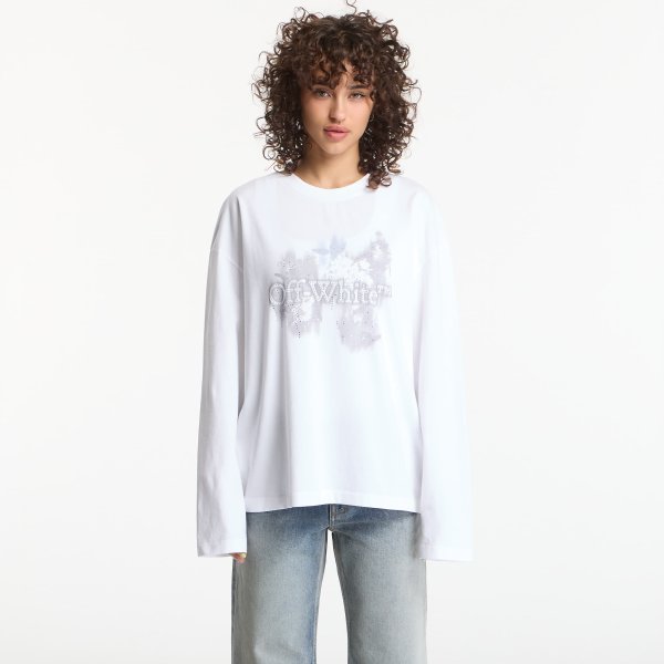 Tričko Off-White Crystal Flower L/S Tee White M