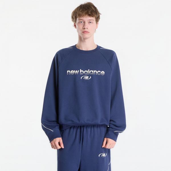 Mikina New Balance Trackside French Terry Crew Nb Navy XXL
