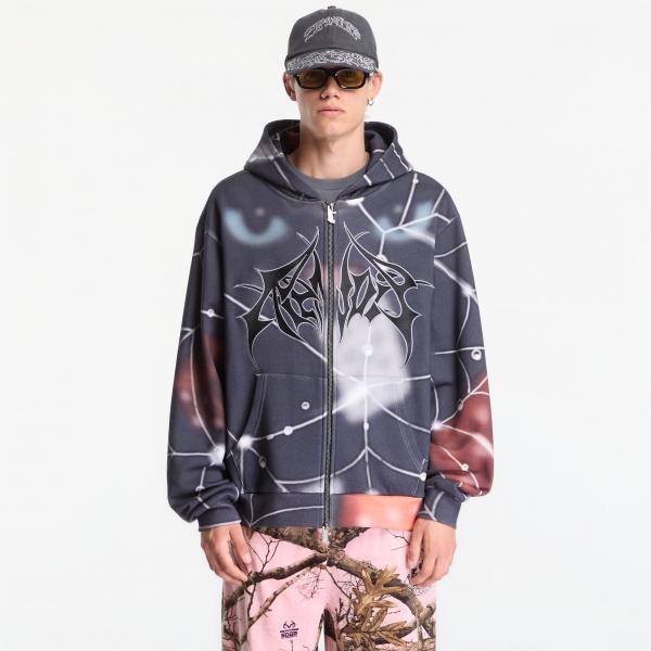 Mikina RIPNDIP Redemption Zipup Hoodie Charcoal Sun Fade M