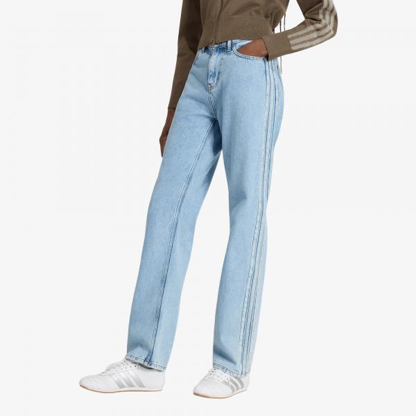 Kalhoty adidas Firebird Mid Rise Straight Denim Pant Light Denim 27/32