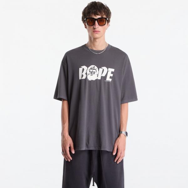Tričko A Bathing Ape Bape Logo Relaxed Fit Tee UNISEX Charcoal S