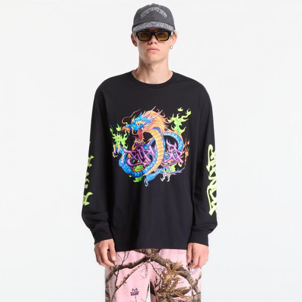 Tričko RIPNDIP Dragonology LS Black S