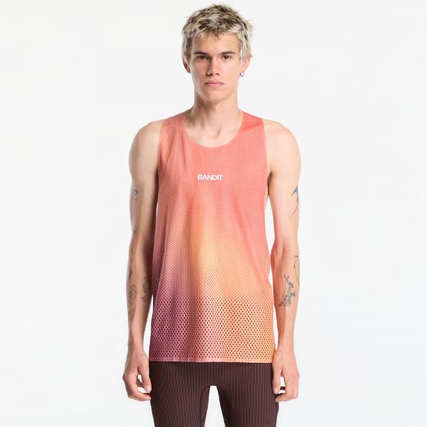 Tílko BANDIT Shredder™ Race Singlet with Flopack™ Linear Gradient - Poppy / Copal S