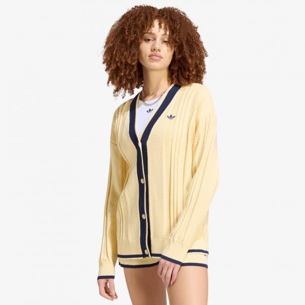 Svetr adidas Cable Knit Cardigan Warm Vanilla S