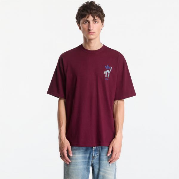 Tričko adidas Snowball Graphic Oversized T-shirt Maroon S