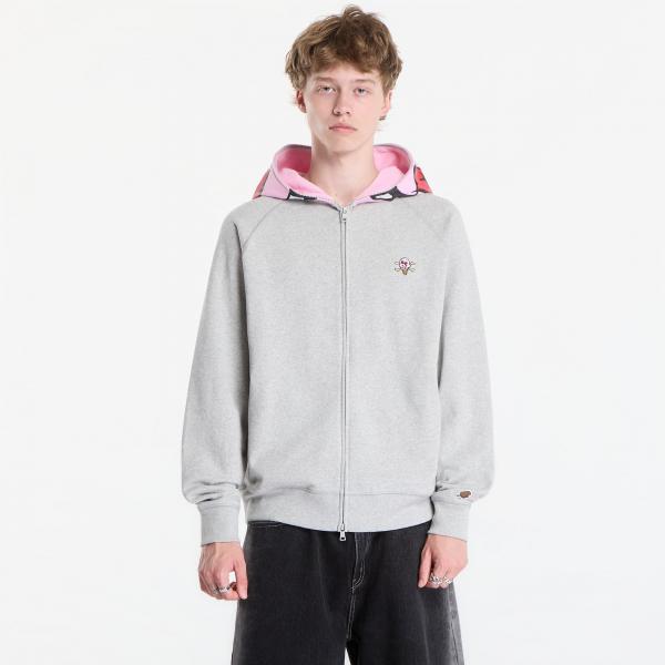 Mikina Billionaire Boys Club Icecream Cones & Bones Zip Through Hood Heather Grey XL