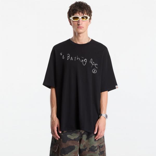 Tričko A Bathing Ape Hand Draw A Bathing Ape Relaxed Fit Tee UNISEX Black XXL