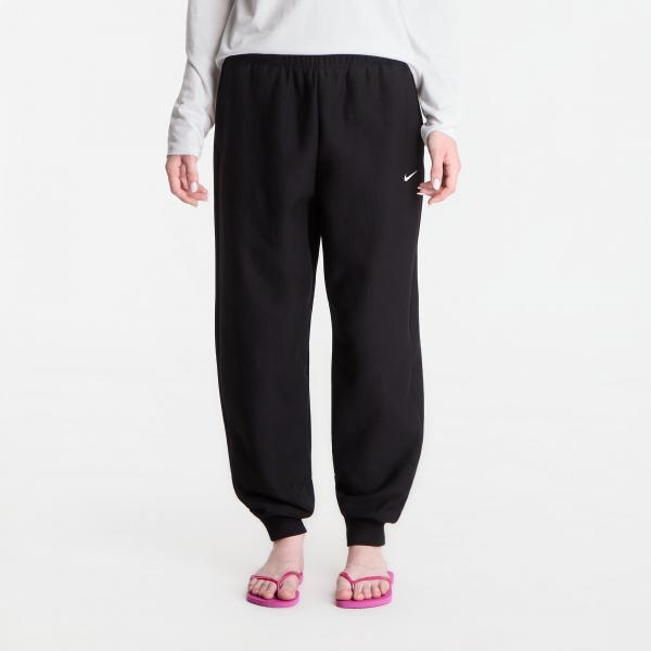 Tepláky Nike Studio Fleece Heavyweight Women's Oversized High-Rise Joggers Total Black/ Sail S