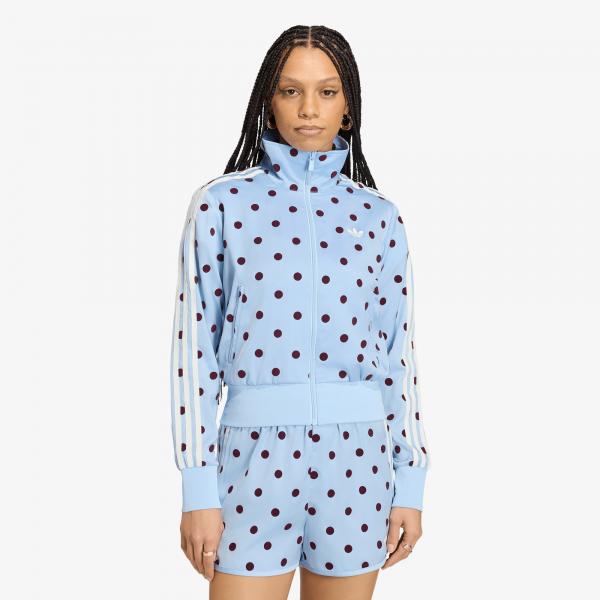 Bunda adidas Satin Polka Dots Tt Track Top Clear Sky M