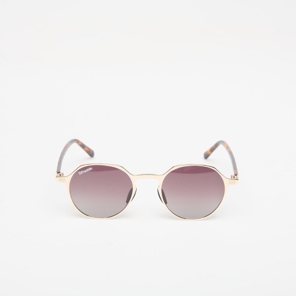 Sluneční brýle D.Franklin Ultra Light S Round Metal Gold/ Gradient Brown Universal