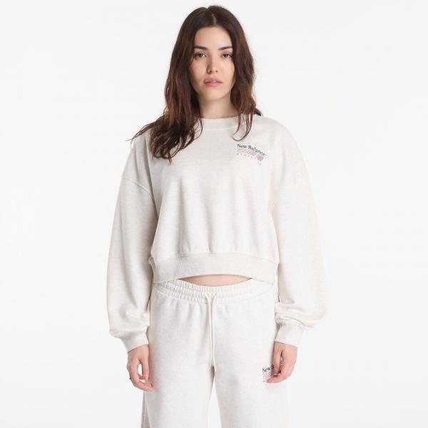 Mikina New Balance Trackside French Terry Crew Linen Heather S