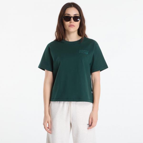 Tričko New Balance Athletics Premium Logo Hip Length Relaxed T-Shirt Nordic Green M