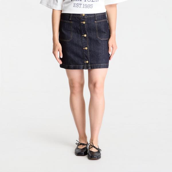 Sukně Tommy Hilfiger Mini Skirt Rinse Hw Rinse XS