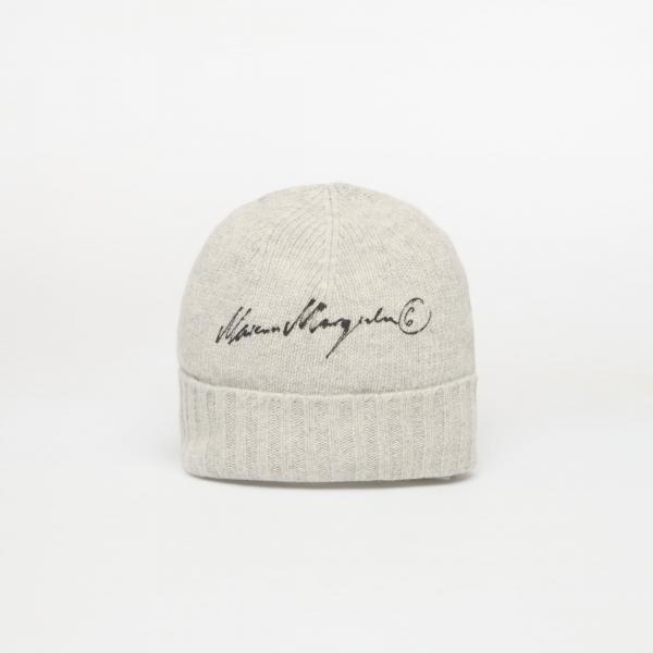 Čepice MM6 Beanie Grey Melange/ Black Print M