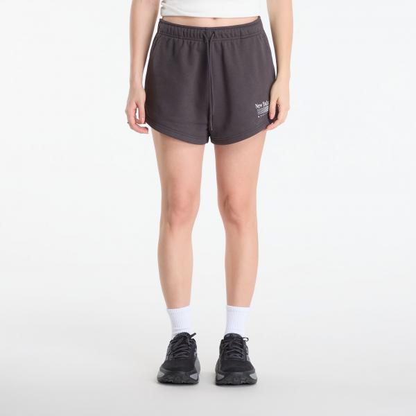 Šortky New Balance Trackside French Terry Short Black Cement XS