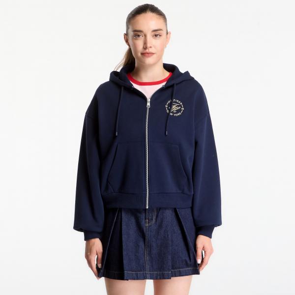 Mikina Tommy Hilfiger Roundal Zip-Up Hoodie Dark Night Navy L