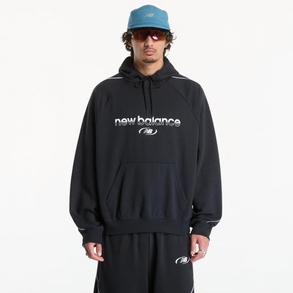 Mikina New Balance Trackside French Terry Hoodie Black M