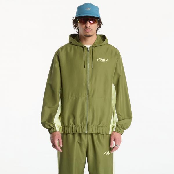 Bunda New Balance Trackside Woven Jacket Sport Green/ Fennel Seed L